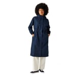 Regatta Womens Waterproof Jacket Nerenda Longline Hooded Coat, Navy, 14 EU