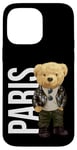 Coque pour iPhone 14 Pro Max Cool Teddy Bear in Paris France Illustration Graphic Designs