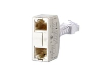 Btr Cable Sharing Adapter Pnp 2 - Nettverks/Telefon-Splitter - Rj-45 (Hunn) Til Rj-45 (Hann) - 8.9 Cm - Grå (En Pakke 2)