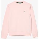 Polaire Lacoste  Sweat  rose en molleton de coton bio