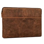 STILORD 'Murphy' Pochette Ordinateur 15,6 Pouces Cuir Housse pour MacBook 16 Pouces et Laptop 15 Pouces Vintage Organiseur de Documents Sleeve Organizer, Couleur:aneto - Marron