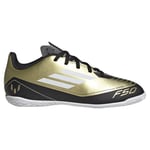 adidas F50 Club Messi Football Boots Indoor, Gold met/Cloud White/core Black, 10 UK