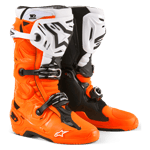 Alpinestars Tech 10 Endurostövlar Fluo Orange-Svart-Vit