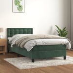 vidaXL Continental Bed patja Green Velvet 80x200 cm