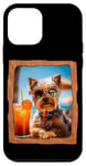 Coque pour iPhone 12 mini Yorkie Chill Beach Lunettes de soleil cocktail