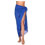 Beach Sarong Pareo Bikini Wrap Kjol Cover Up För Badkläder blue