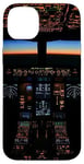 Coque pour iPhone 14 Plus Avion Cockpit Vol Esthétique Night Instruments Pilote