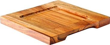 Utopia Square Acacia Wooden Boards 7.5 x 7.5inch / 19 x 19cm - Pack of 6 | Wooden Skillet Stands, Wooden Base for Cast Iron Skillet Pan 14cm x 14cm