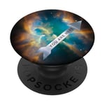 Galaxy Science Geek Gifts T-shirt « You Are Here » Deep Space PopSockets PopGrip Adhésif