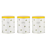 Price & Kensington Sweet Bee Set Of 3 Tea, Coffee and Sugar Storage Canisters