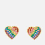 Kate Spade New York Rainbow Joy Gold-Plated Heart Studs