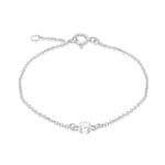 Amazon Essentials Bracelet réglable en argent sterling avec pierre de naissance de juin en cabochon de nacre blanche, 16 à 18 cm