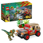 LEGO Jurassic Park Dilophosaurus Ambush Dinosaur Toy for Boys, Girls, Kids 6 Plus Years Old, with Dino Figure and Jeep Car Toy, 30th Anniversary Collection Set 76958