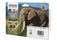 Epson 24Xl Multipack - 6-Pack - Xl - Svart, Gul, Cyan, Magenta, Lys Magenta, Lys Cyan - Original - Blister - Blekkpatron - For Expression Photo Xp-55, 750, 760, 850, 860, 950, 960  Expression Premium Xp-750, 850