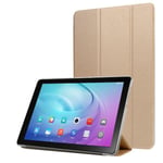 Huawei MediaPad T5 10 - Slimfit Tri-Fold Fodral - Guld Gold Guld