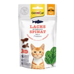 GimCat Crunchy Snacks Saumon et épinards – Friandise pour Chat croustillante et Riche en protéines – 1 Sachet (1 x 50 g)