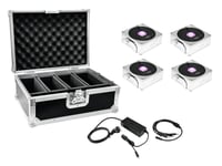 Set 4x AKKU IP Flat Light 1 chrome + Case + Charger