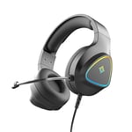 NOVA GAMING – CENTAURE – Casque Gaming filaire RGB micro flexible – Câble USB / Jack – Léger et confortable – Compatible multi-plateformes (PC, smartphones, tablettes iOS et Android, PS4/5 et Switch)