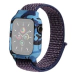 Apple Watch Series 6 / 5 40mm ainutlaatuinen kuvioitu nailon kellonauha - Indigo Blue