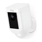 Ring spotlight Cam battery WiFi overvåkningskamera, hvit