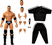 Wwe Figurine Articulée Légende The Rock Ultimate, Avec Têtes Supplémentaires Et Accessoires Inclus, 30 Points D'articulation, À Collectionner, Jouet Enfant, A Partir De 3 Ans, Hln21