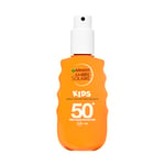 GARNIER Ambre Solaire - Spray Solaire Enfant FPS 50+ - Hydrate & Protège des UVA, UVB & UVA Longs - Anti-Sable - À Base D'Aloe Vera - Peaux Sensibles - 150 ml