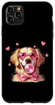 Coque pour iPhone 11 Pro Max Golden Retriever pour chien, Saint-Valentin, maman, papa, Bubblegum Bubble