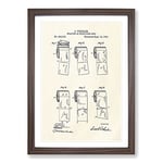 Big Box Art Toilet Roll Patent Framed Wall Art Picture Print Ready to Hang, Walnut A2 (62 x 45 cm)