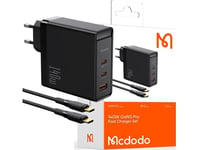 Lader Mcdodo Vegglader Gan 140W Mcdodo Ch-2913 2X Usb-C, Usb-A (Svart)