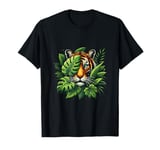 Tiger in the jungle with wilderness and nature T-Shirt