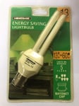 6x 13 WATT BC bayonet Fluorescent type energy saving light bulbs 60w equivalent