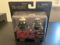 The Walking Dead Minimates Black & White 2012 Halloween ComicFest 2 Pack *NEW*