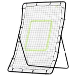 Kickback Rebounder Goal Rebound Wall Net, Stål+Pe, 75X126Cm, Träningshjälp För Fotboll, Svart