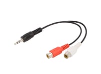 ConnectED Mini-jack til RCA adapter 3,5 mm stereo han - 2 x