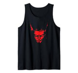 Halloween Horror Costume - Red Black Demon Face Tank Top