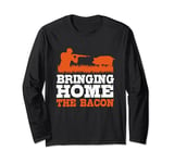 Vintage Hog Hunting Bringing Home The Bacon Long Sleeve T-Shirt