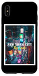 Coque pour iPhone XS Max Cool New York City Times Square Skyline Illustration Graphic