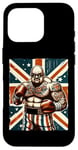 Coque pour iPhone 16 Pro Boxe Britannique Union Jack Drapeau Boxeur