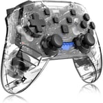 Manette pour Switch, Manette Switch Pro Sans Fil Bluetooth Turbo Vibration Accessoire Pour Ninendo Switch, Noir Transparent.