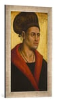 Kunst für Alle 'Image encadrée par Jan Polack Duc Sigismond de Bayern de Munich, 1439–1501, d'art dans Le Cadre de Haute qualité Photos Fait Main, 40 x 60 cm, Argent Raya