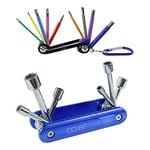 CCLIFE 2 pièces Cle Multifonction Vélo Réparation Outil pour Vélo Maintenance cle torx clés douille 6 pans clés à douille Jeu de clés allen couleur Cr-V tournevis