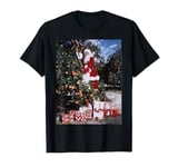 Christmas Santa Claus Orange Picking Festive Fun T-Shirt