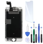 Ecran Complet Remplacement pour iPhone 6S Blanc avec Verre Trempe +Kit