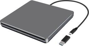 Lecteur Cd Externe Pour Pc, Usb C Lecteur Dvd Externe, Portable Slot-Dans Lecteur Graveur Cd Dvd Externe Pour Pc Windows Mac