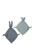 Yoko Mini Cuddle Cloth 2-Pack Baby & Maternity Baby Sleep Cuddle Blankets Blue Liewood