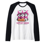 In October We Wear Pink Siberian Husky Breast Cancer Costume Raglan Baseball Tee