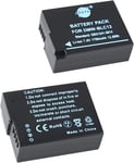 2pcs DMW-BLC12 DMW-BLC12PP Batterie Li-ION Rechargeable Compatible avec Panasonic Lumix DMC-GH2, DMC-FZ330, DMC-FZ200, DMC-FZ200GK, DMC-FZ1000