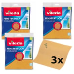 3 x Vileda Microfibre Cloth Microfiber Microactive Cleaning Window Glass