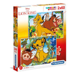 Clementoni Super Color Puslespill 2x60 Brikker - Disney: Løvenes Konge