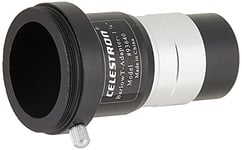 Celestron 93640 Adaptateur universel en T avec lentille de Barlow 2,5 cm, argenté/noir